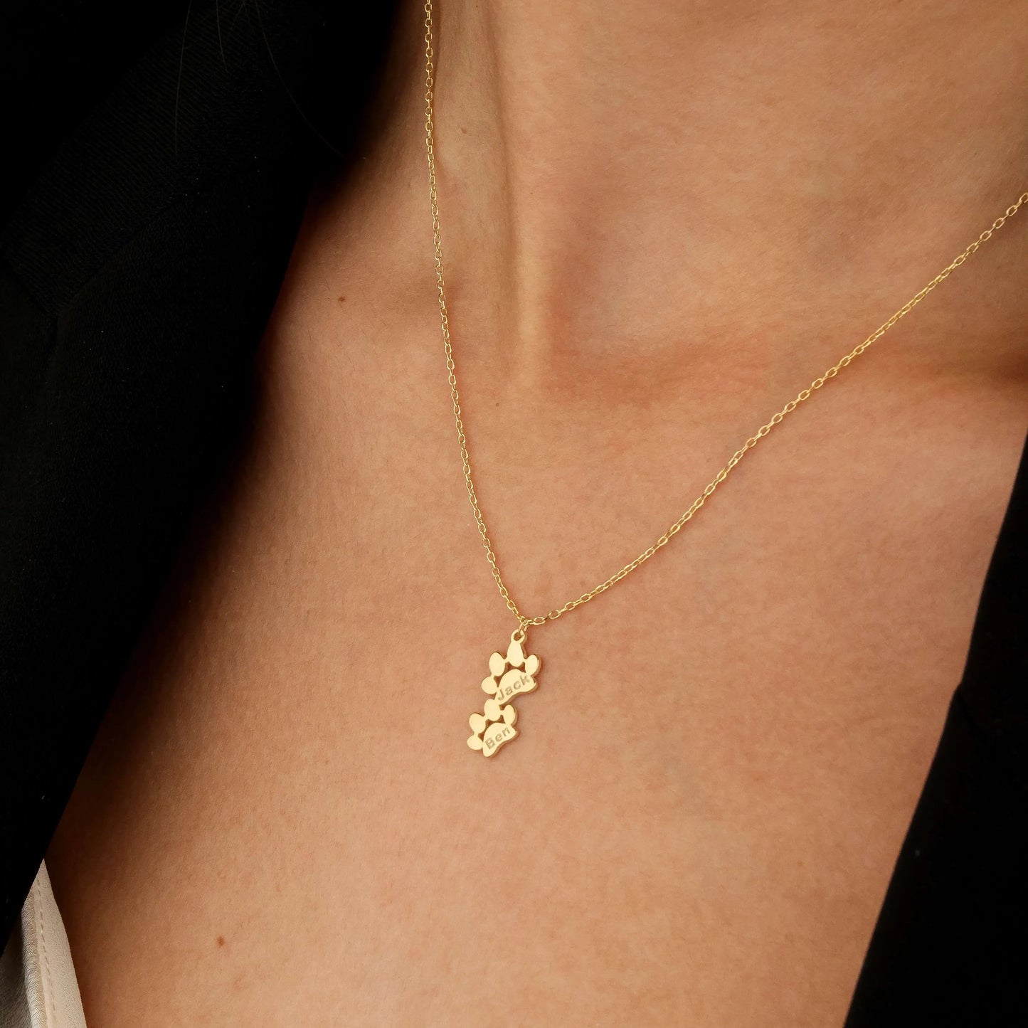 Collar de pata personalizado con nombre
