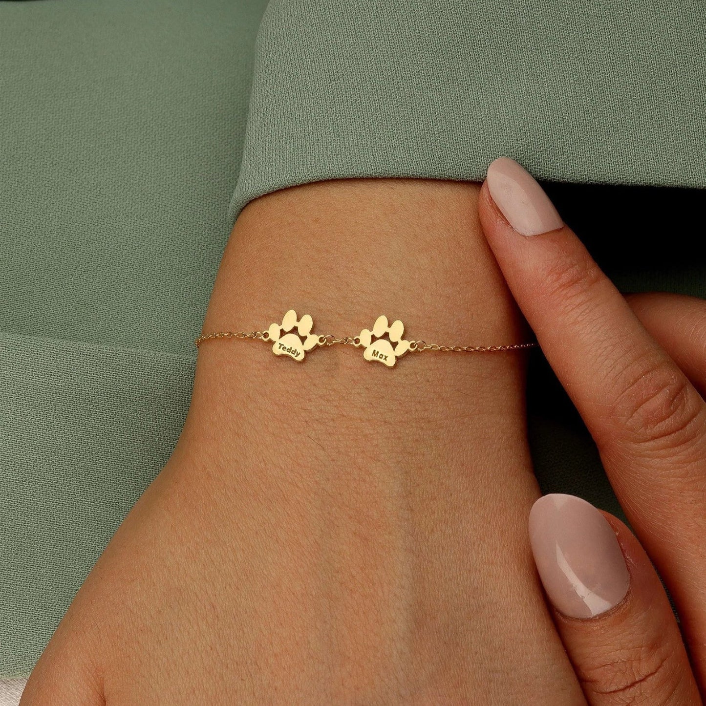 Pulsera personalizada con huella y nombre