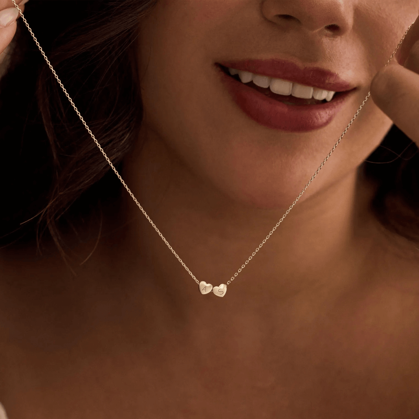 Collar personalizado con inicial en corazón