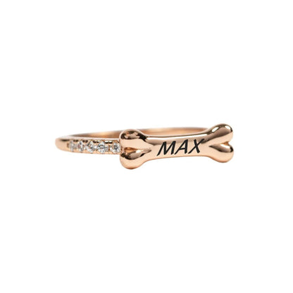 Anillo con nombre de perro