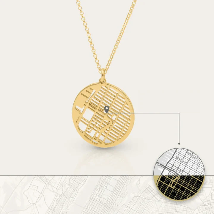 Collar personalizado con mapa