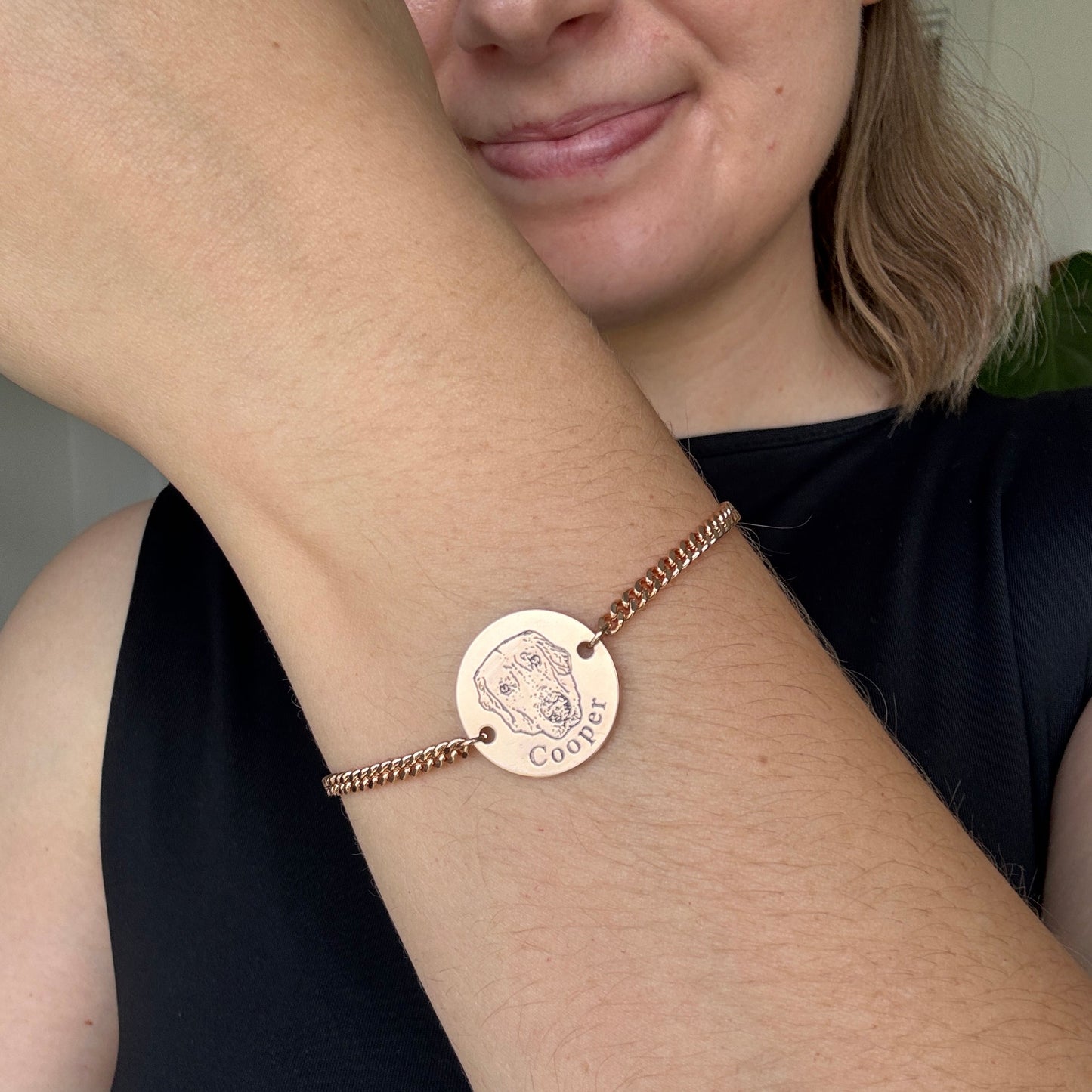Pulsera personalizada con grabado de mascota